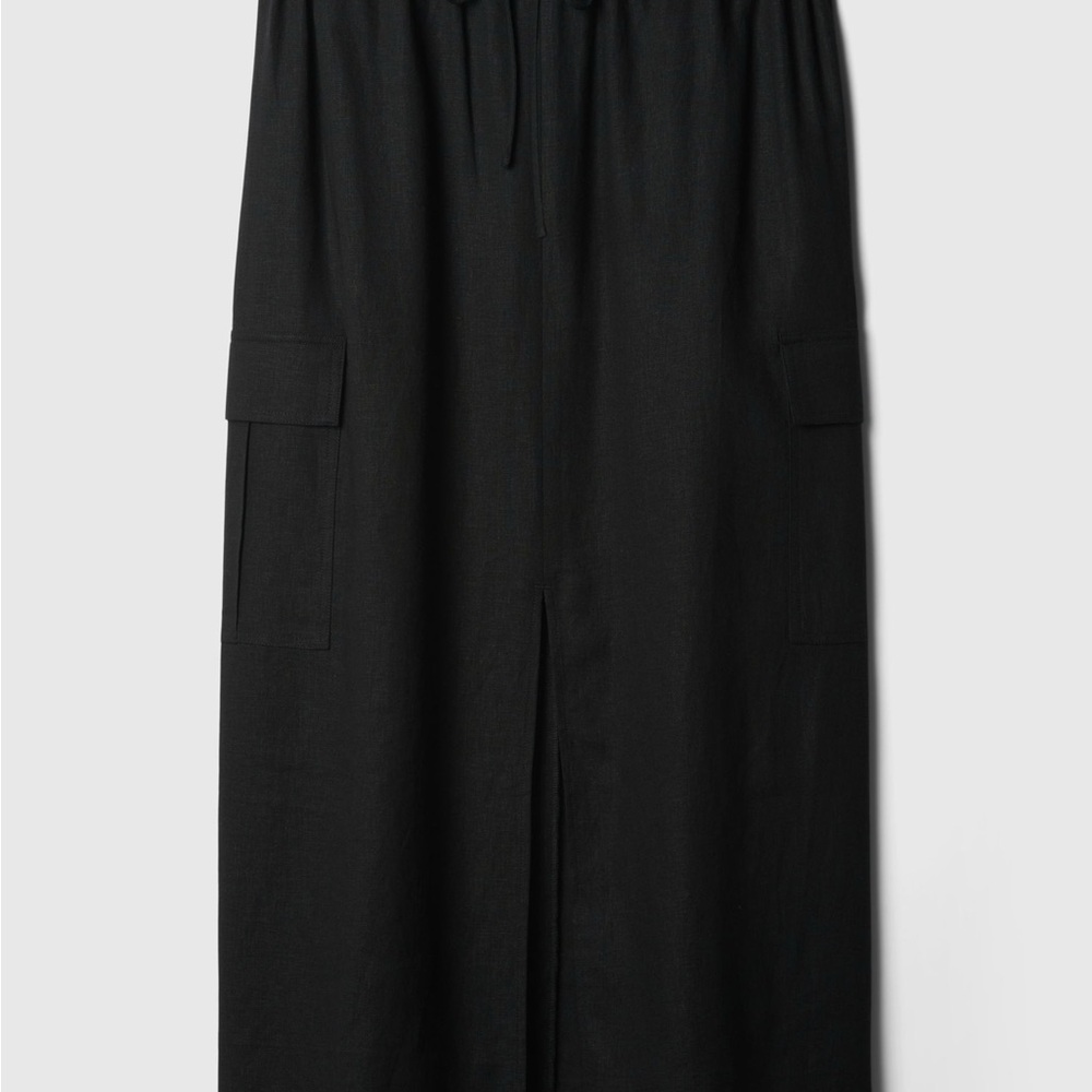 BNWT GAP LINEN BLEND CARGO SKIRT BLACK SMALL - Picture 4 of 6